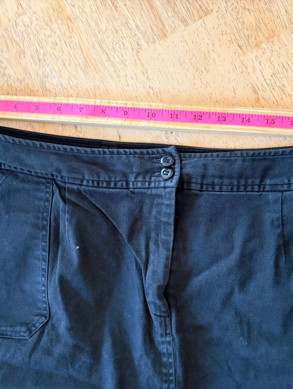 Briggs New York Woman Black Mini Skort Size 18W Elastic Back Casual Y2K Cotton